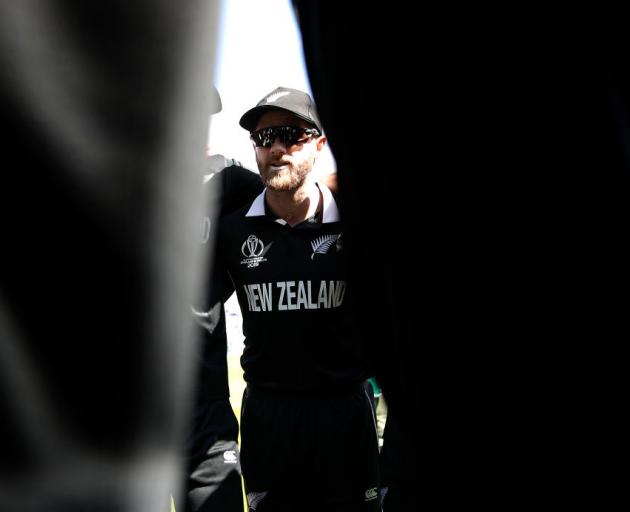 Kane Williamson during a team huddle. Photo: Getty Images