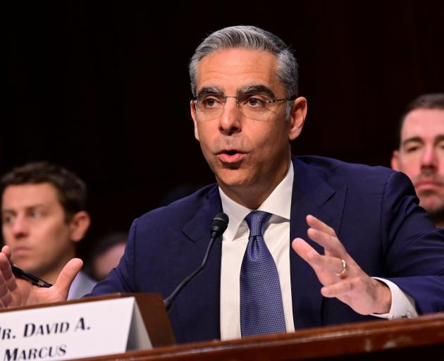 David Marcus, head of Facebook's Calibra (digital wallet service), testifies before a United States Senate Banking, Housing and Urban Affairs Committee hearing on "examining Facebook's proposed digital currency and data privacy considerations'', in Washin