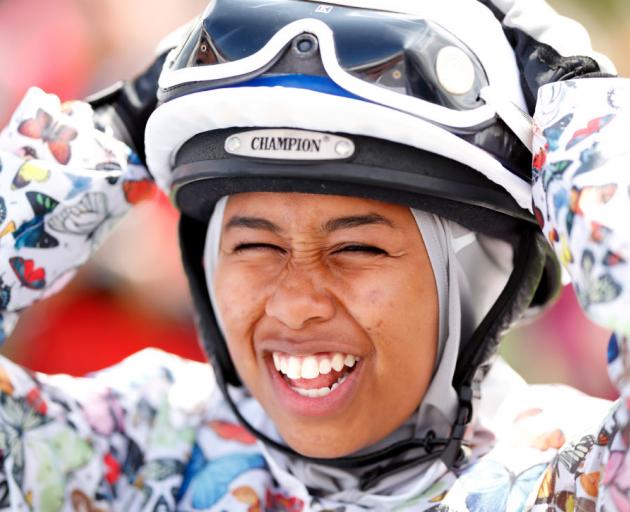 Khadijah Mellah in the parade ring before taking part in the 'Magnolia Cup'. Photo: Getty Images