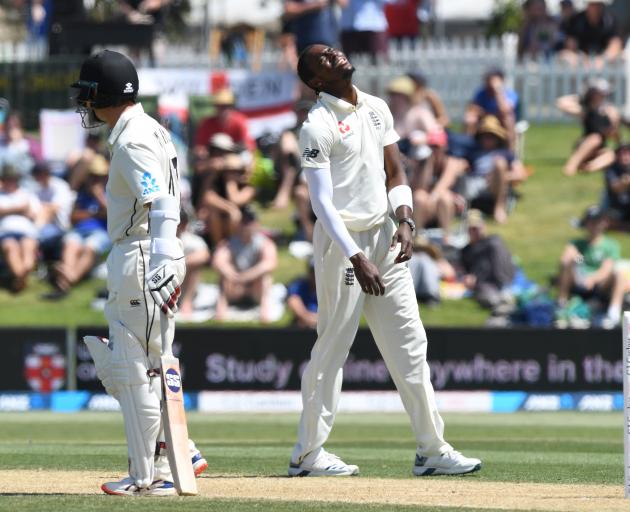 England quick bowler Jofra Archer cut a frustrated figure as things failed to go the tourists'...