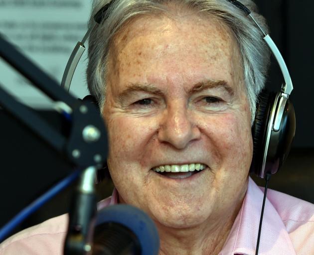 Neil Collins does his final broadcast for Radio Dunedin in 2015. Photos: ODT Files