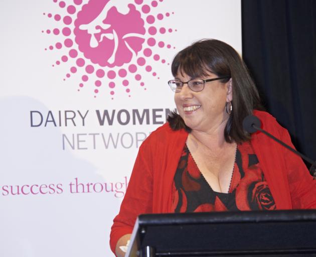 Wreys Bush dairy farmer Katrina Thomas is looking at new opportunities after resigning from her role as Dairy Women’s Network southern regional hub leader for Otago and Southland last month. The photo was taken during a DWN conference in Queenstown in 201