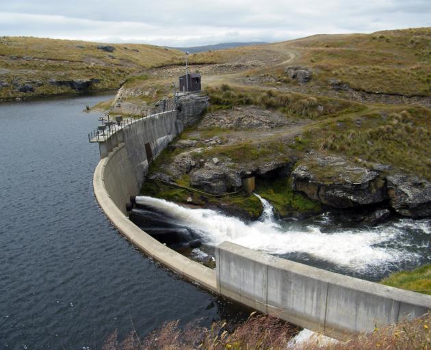 Existing Lake Onslow hydro scheme, dam and lake. PHOTO: SUPPLIED