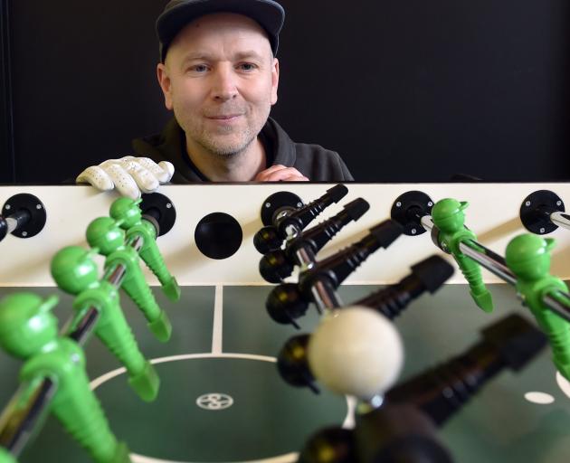 Paul Szyszka has started a foosball club in Dunedin. PHOTO: PETER MCINTOSH