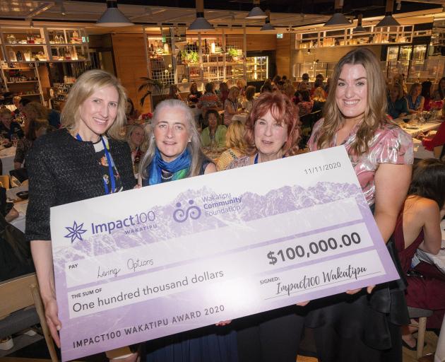 Impact100 Wakatipu founder Kristen Holtzman (left) and grants committee chairwoman Joan Kiernan,...