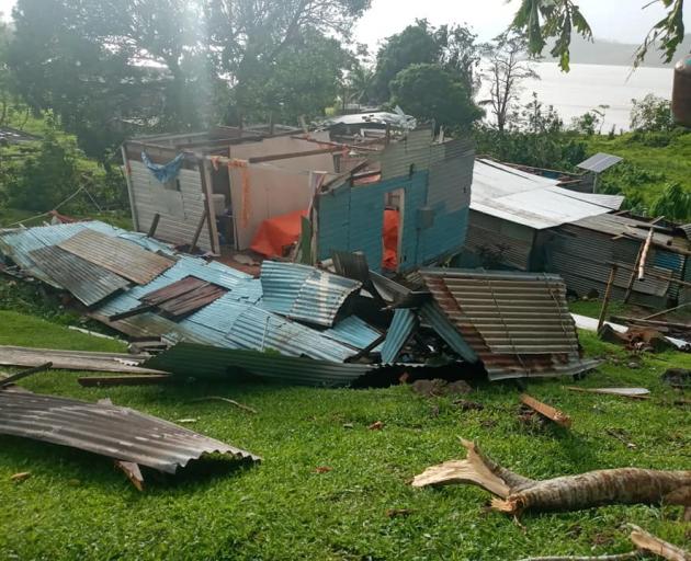 Destroyed houses are seen in the aftermath of Cyclone Yasa in Nasavu, Bua Province. Photo: Reuters 