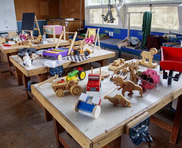 Malcolm, 83, manages the workshop at Shirley Intermediate School’s technology block. Photo: Geoff...