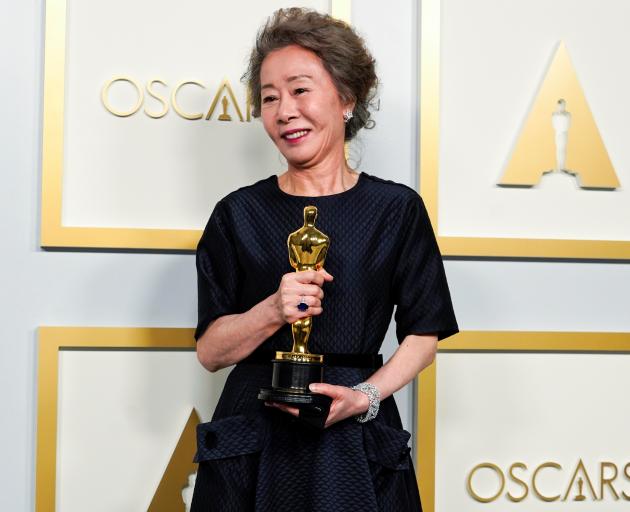 Yuh-Jung Youn, won the award for Best Actress in a Supporting Role for Minari. Photo: Pool/Reuters 