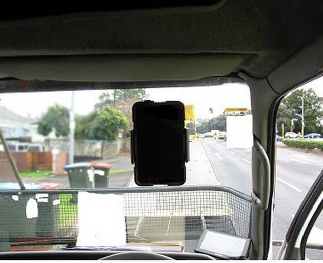 This tablet was blocking the view of a driver who hit an elderly woman. Photo: Supplied