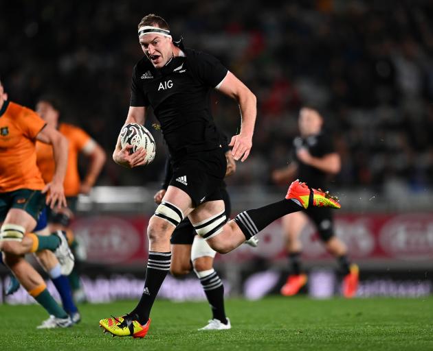 Brodie Retallick finishes a scintillating team move in the first half. Photo: Getty Images