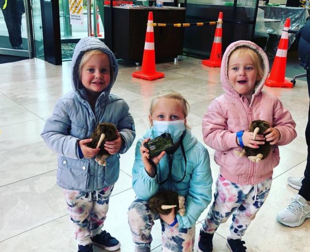 Twin sisters Maya and Karla Dickason and their older sibling Liane. Photo: Facebook