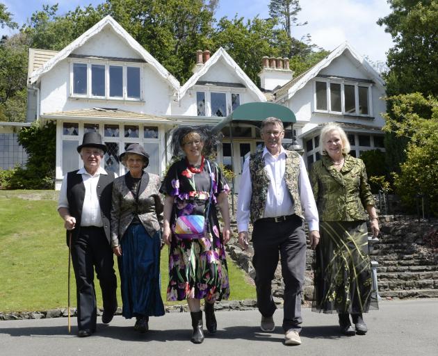 Stepping out in style yesterday at Glenfalloch are (from left) Doug and Joy Baker, Sophie Barker...