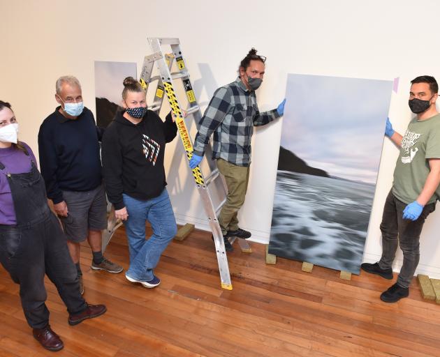 "Paemanu: tauraka toi, A Landing Place" contributing artists (from left) Ayesha Green, Ross...