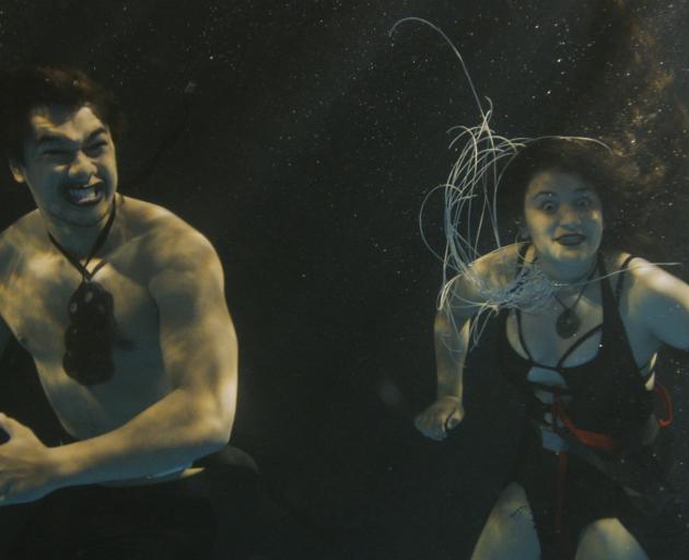 Screenshot from Rachael Rakena’s film Ko te wai he wai ora featuring Andre Taani and Maia Rakete...