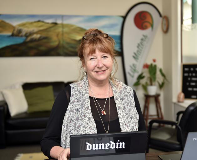 Former MP Clare Curran at her new Dunedin workplace, where she is the newly appointed co-general...