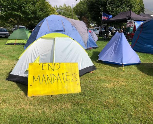 A large number of protestors, as well as tents and portaloos, had been at the square since...