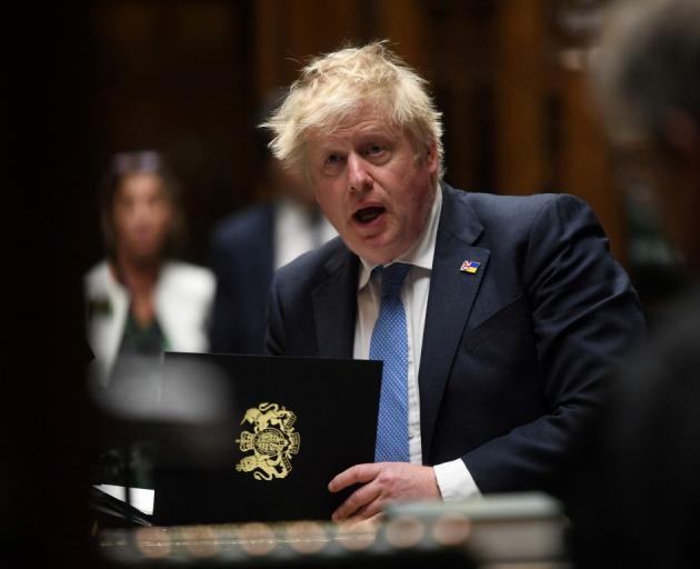 British Prime Minister Boris Johnson speaks at the House of Commons in London. Photo: UK...
