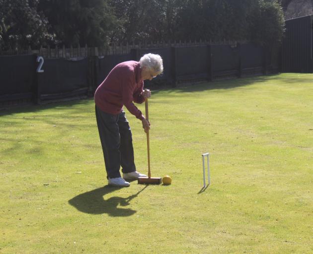 Queen’s Park Croquet Club life member Wendy Baker (88) rang in the 2022 season with the first hit...