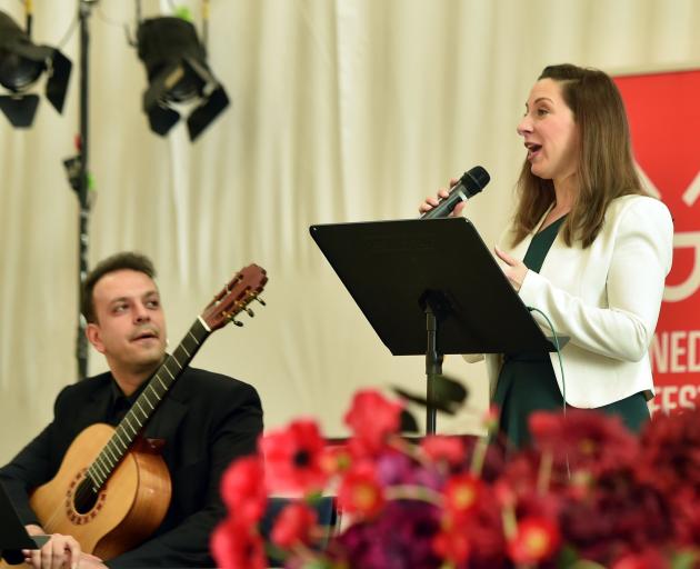 Soprano Emma Pearson and guitarist Barkin Sertkaya perform works for voice and guitar on Tuesday...
