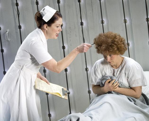Anna Leese (left) and Jayne Tankersley perform in the locally created opera The Strangest of...