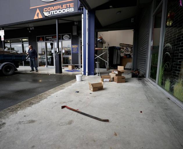 Gun City after the ram-raid. Photo: George Heard