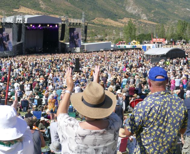Some of the 16,000 people at the Gibbston Summer Concert Series enjoy Pat Benatar and Neil...