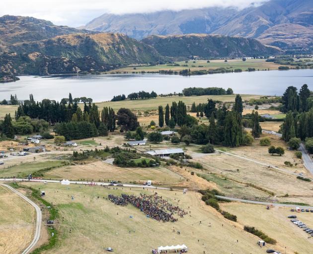 Competitors assemble for the Motatapu race today. Photo: Supplied