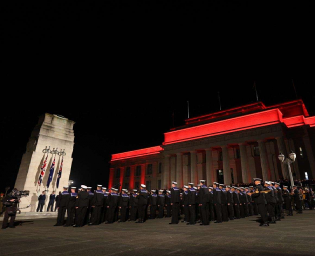 A large crowd gathered at Auckland War Memorial Museum to mark the first major Anzac Day...