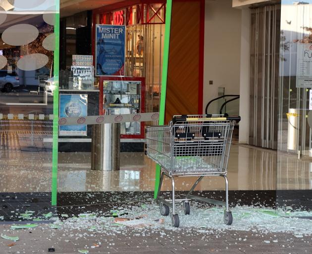 There's been significant damage done to stores at the Hornby Hub after an early-morning ram raid....