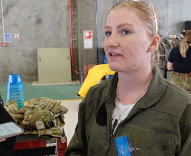 Madie Wilson says this week has opened her eyes to the jobs on offer in the air force. Photo: RNZ