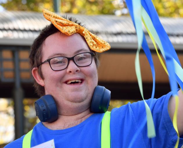 Dunedin resident Joel Wright dances with Star Jam to celebrate International Dance Day in the...