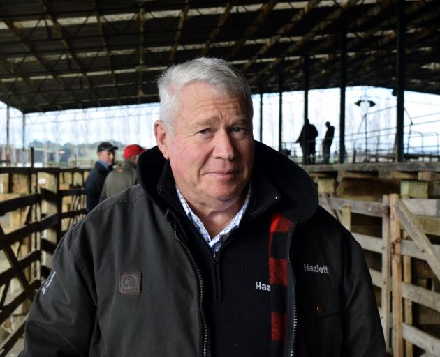 Otago-Southland Hoof and Hook Beef Competition judge Murray Mitchell, of Winton, decides the...