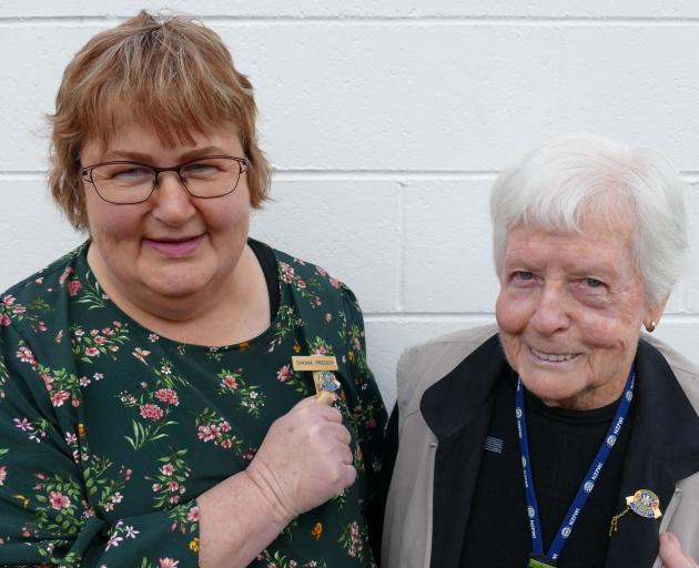 Showing off their recent Women’s Institute gold honours awards are Shona Preddy, 61 (left), of...