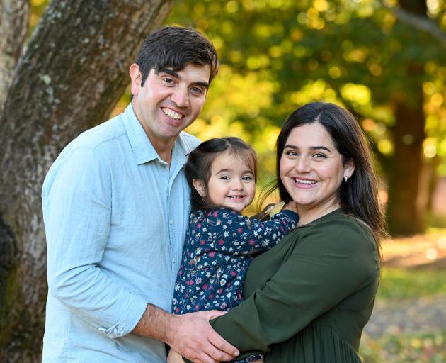 Contract milkers Gonzalo Bascur and Nayabet Espinoza and their daughter Emma (then 1) continue to...