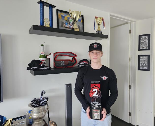 Jacob Douglas with a small selection of his trophies. PHOTO: DANIEL ALVEY