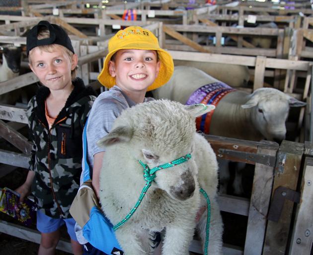 Everyone attending the South Otago A&P Show was a winner, including George Moffat, 8 (left), and...