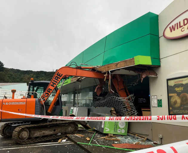 Randall stole the excavator from his father's building site before ploughing it into the BP....