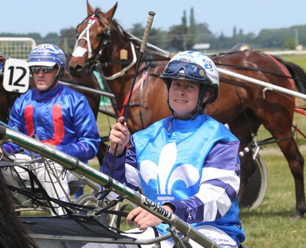 Katie Cox after her first win as a trainer with Mad Lu Li at Geraldine in November 2017. PHOTO:...