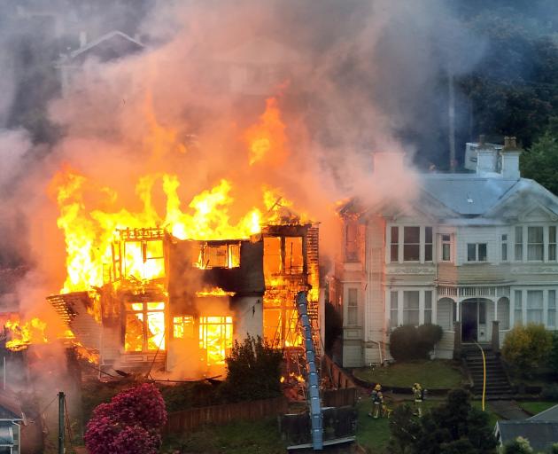 The former boarding house in Phillips St, where a boarder died in a fire last year, was engulfed...