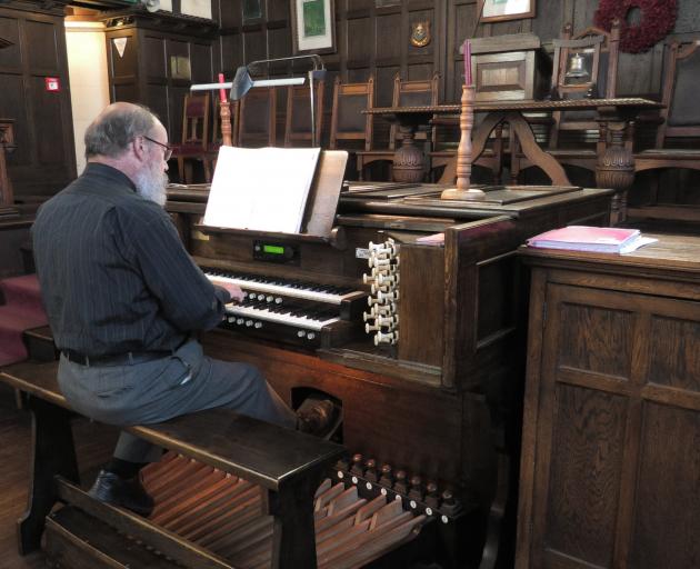 The 1931 Hall of Memories pipe organ is played by Waitaki Boys’ High School music teacher Stephen...