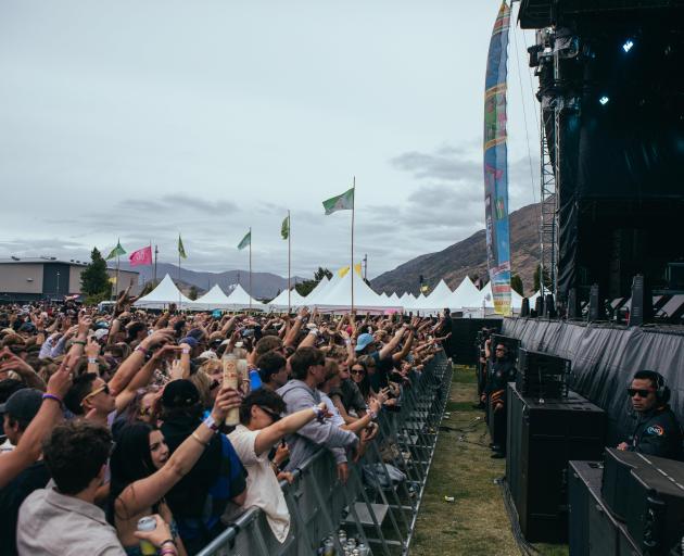 Festival-goers party at Bay Dreams in Queenstown yesterday, the first time the event has been...