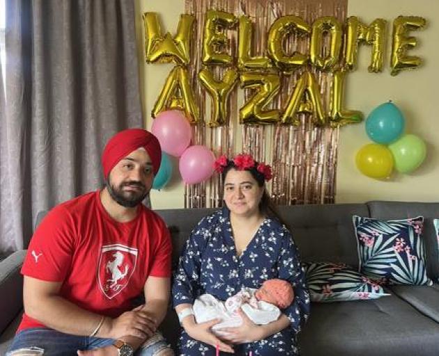 Amrinder Singh and his wife Jaspreet Kour welcomed their 3.9kg newborn at Christchurch Women's...