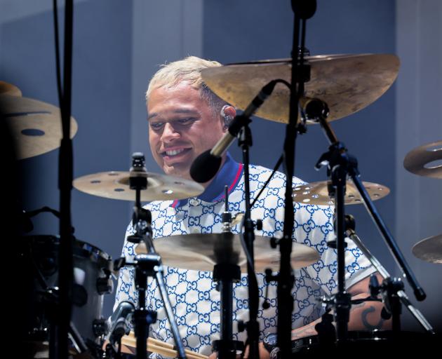 SIX60 drummer Eli Paewai at the band's Eden Park show. Photo: Getty Images