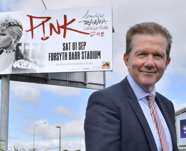 Terry Davies outside Forsyth Barr Stadium in 2018. Photos: Gerard O'Brien/Supplied