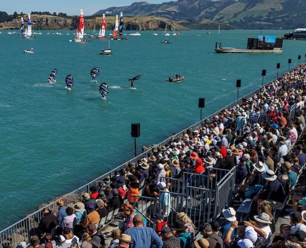 The ITM New Zealand Sail Grand Prix in Lyttelton last July. Photo: SailGP