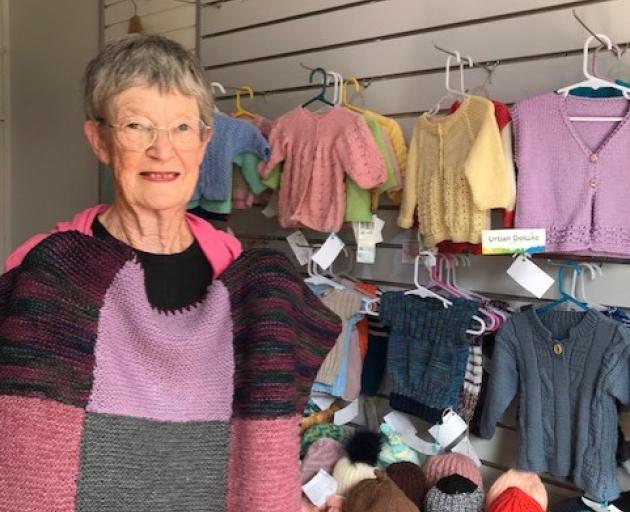 Marie Rhodes runs a knitting shop on Rue Lavaud with all proceeds funding the Akaroa Health...