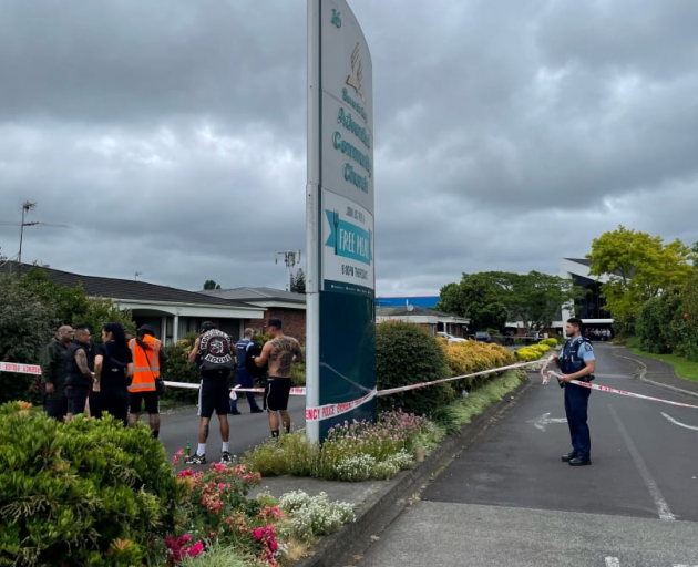 Police at the scene of the shooting in Manukau. File photo. Photo: Mabel Muller