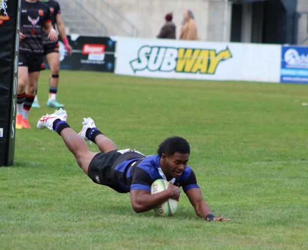 Excelsior’s Matia Qiolevu slams a try home last season. PHOTO: KAYLA HODGE