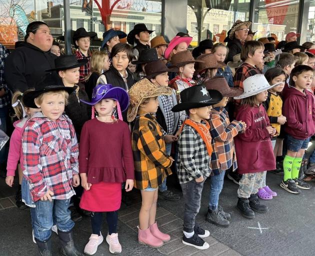 Mataura School pupils take part in last year’s Freeze Ya Bits Off Busking primary schools...