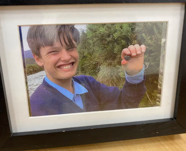 One of the photos Sincere Standtrue's family have put on display at the inquest in Greymouth....